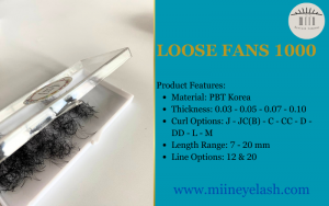 LOOSE FAN 1000 OF MIIN EYELASH