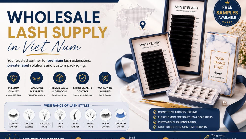 Wholesale Lash Supply in Viet Nam is the process of sourcing professional lash extensions, lash trays, and private label lash products directly from Vietnamese manufacturers. For salon owners, distributors, lash academies, and beauty entrepreneurs, Wholesale Lash Supply in Viet Nam offers a strong balance of quality, customization, flexible order quantities, and competitive factory pricing. In this guide, our team at miineyelash.com shares practical insights to help you understand the market, choose the right supplier, and build a reliable lash business with confidence.